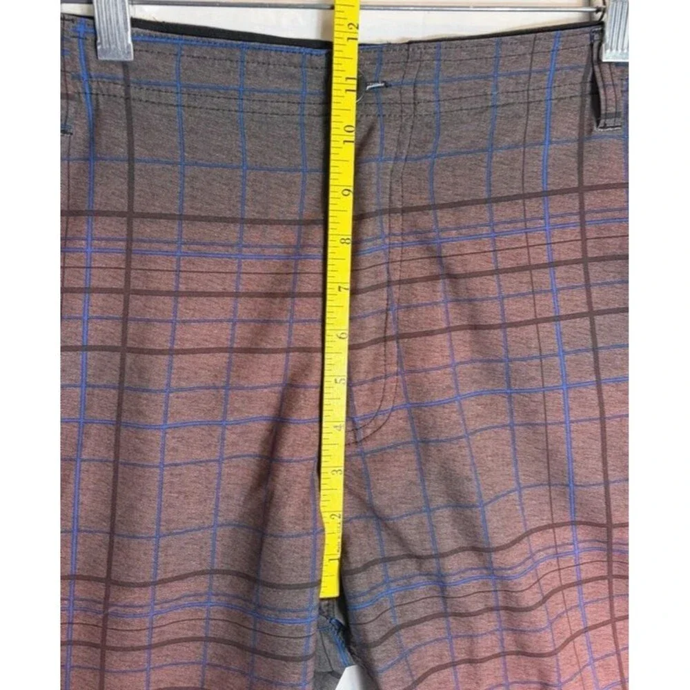 No Fear Performance Thread Collective Y2K Cargo Shorts Red Blue Plaid Men’s 34